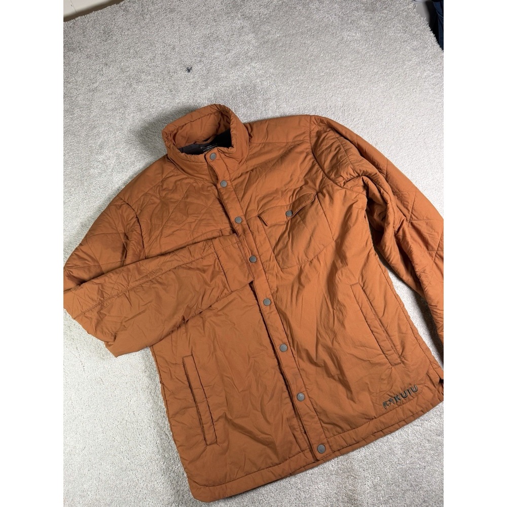 KUIU Base Camp Insulated Snap T Jacket Mens XL Brown Quilted Toray 3deFX+